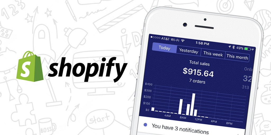 Il nuovo widget di Shopify Mobile