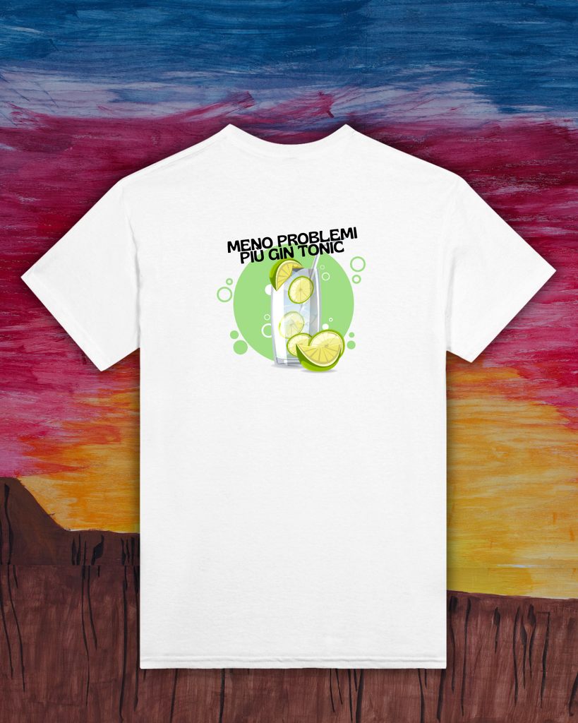 T-shirt - MENO PROBLEMI, PIÙ GIN TONIC